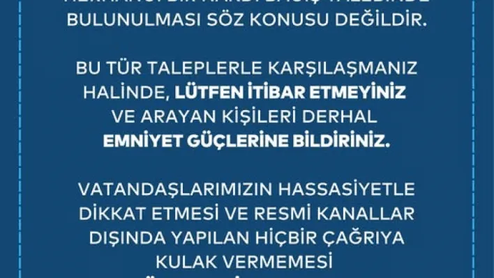 Silivri Belediye Başkanı Balcıoğlu: Sahte nakdi bağış taleplerine itibar etmeyiniz