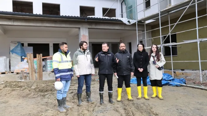 Silivri Belediye başkanı Bora Balcıoğlu, yapımı devam eden huzurevi projesini inceledi