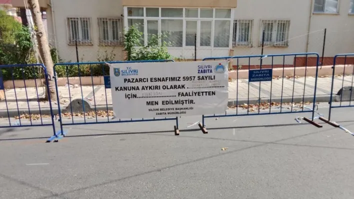 Silivri Belediyesi'nden yanıltıcı etiket kullanan esnafa tezgah kapatma cezası