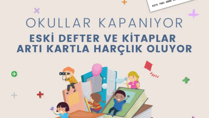 Silivri'de eski defter ve kitaplar artı kart ile harçlık oluyor