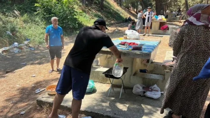 Silivri'de izinsiz çadır ve mangal kullanımına müdahale edildi