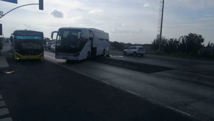 Silivri'de kadın otobüs şoförünün soğukkanlılığı muhtemel faciayı önledi