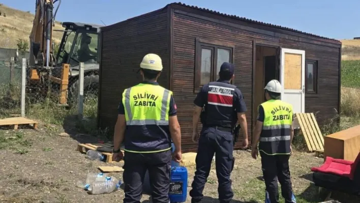 Silivri'de tarım arazilerindeki kaçak yapılarla mücadele sürüyor