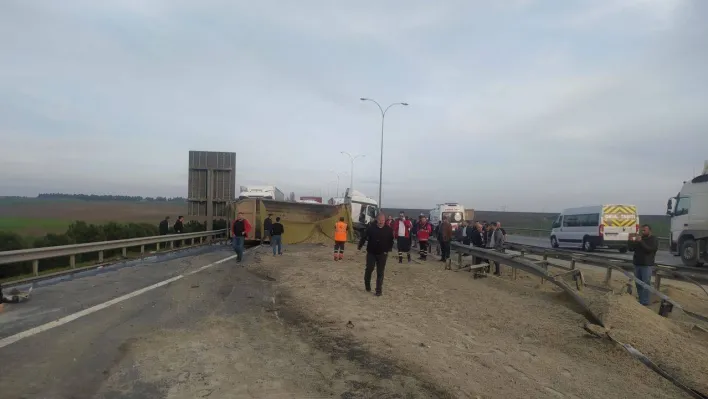 Silivri TEM'deki kamyon kazasıyla ilgili yeni görüntüler ortaya çıktı