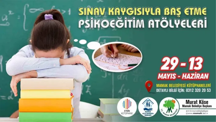 Sınav kaygısı çeken öğrencilere Mamak Belediyesi'nden destek