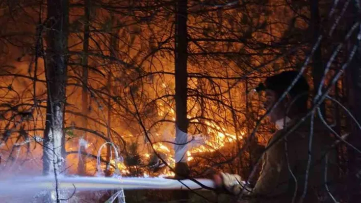 Sındırgı'da yangınla mücadele sürüyor