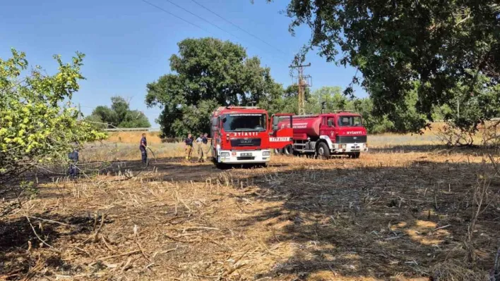 Susurluk'ta iki farklı noktada çıkan yangına müdahale edildi