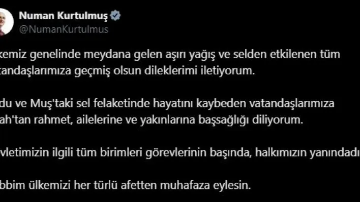 TBMM Başkanı Kurtulmuş: 'Devletimizin ilgili tüm birimleri görevlerinin başında, halkımızın yanındadır'