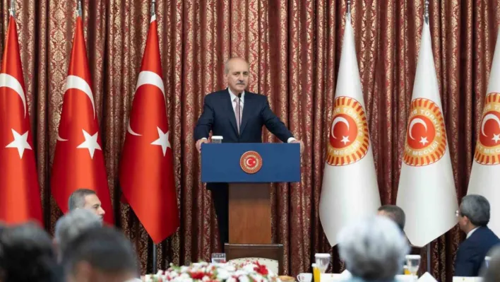 TBMM Başkanı Kurtulmuş, 14. Büyükelçiler Konferansı çerçevesinde Bakan Fidan ve beraberindeki büyükelçileri kabul etti