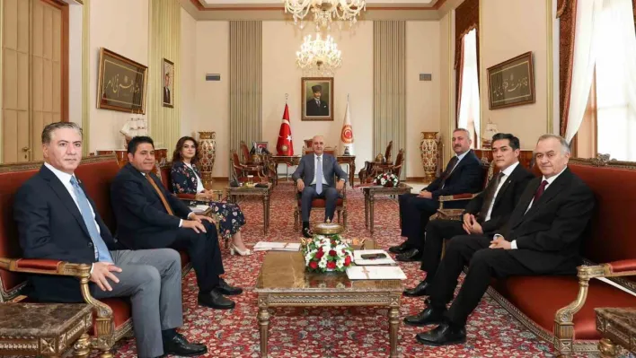TBMM Başkanı Kurtulmuş, Meclis'te grubu bulunan siyasi partilerin grup başkanvekillerini kabul etti