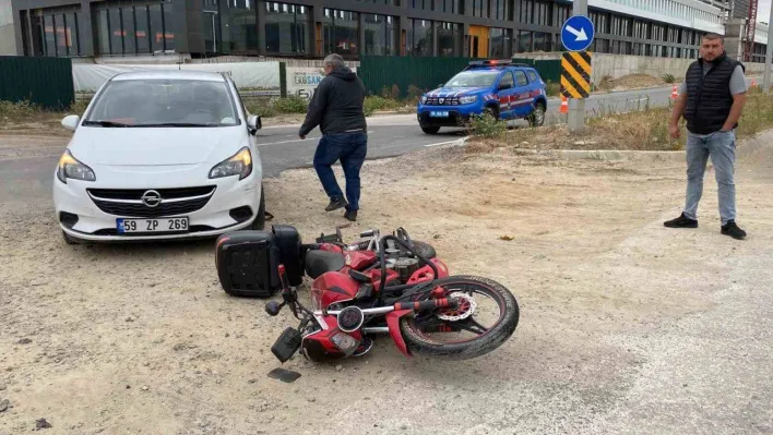 Tekirdağ'da 1 kişinin yaralandığı kaza kamerada