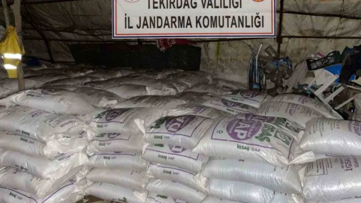 Tekirdağ'da 17 ton sahte gübre ele geçirildi
