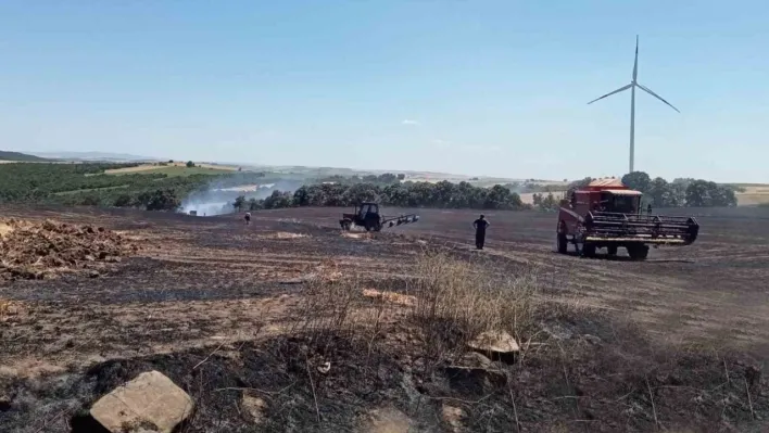 Tekirdağ'da 20 dönüm buğday ekili alan yandı