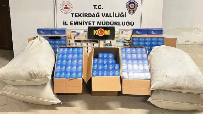 Tekirdağ'da 273 bin 600 makaron ele geçirildi
