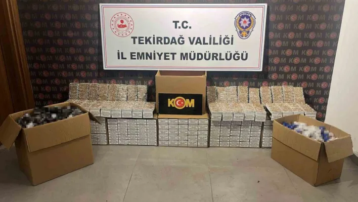 Tekirdağ'da 3 ilçede kaçak tütün ve makaron operasyonu