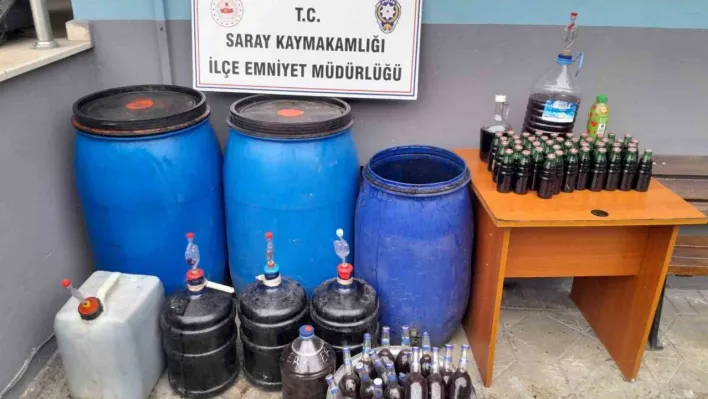 Tekirdağ'da 386 litre kaçak içki ele geçirildi