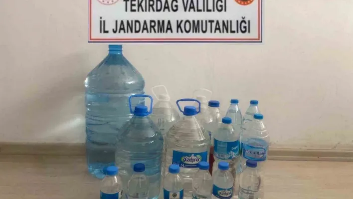 Tekirdağ'da 55 litre el yapımı içki ele geçirildi