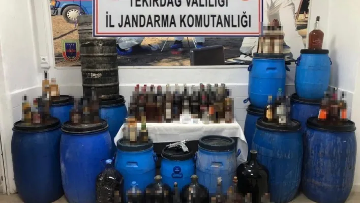 Tekirdağ'da 700 litre sahte içki ele geçirildi