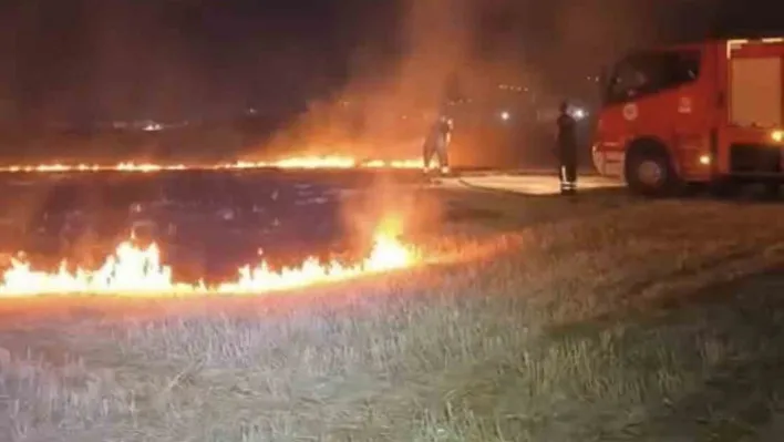 Tekirdağ'da alevler geceyi aydınlattı