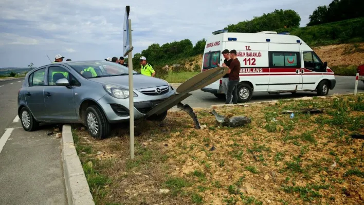 Tekirdağ'da araçlar çarpıştı 1 yaralı