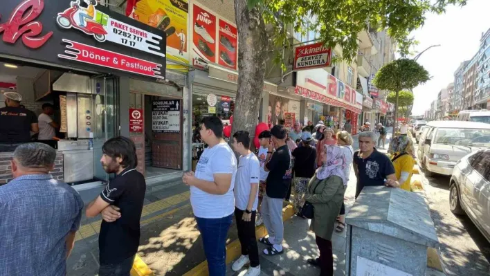 Tekirdağ'da bedava döner kuyruğu