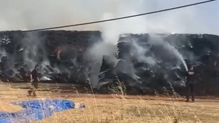 Tekirdağ'da bin 500 saman balyası kül oldu