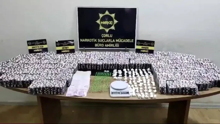 Tekirdağ'da binlerce uyuşturucu hap ele geçirildi