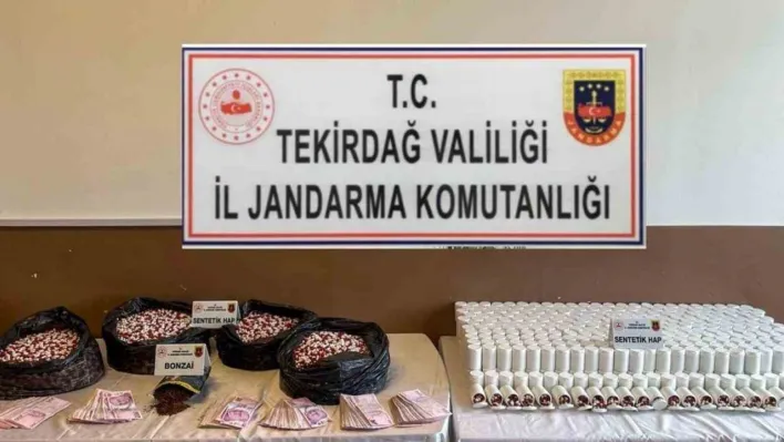 Tekirdağ'da dev uyuşturucu operasyonu: 55 bin sentetik ecza ele geçirildi