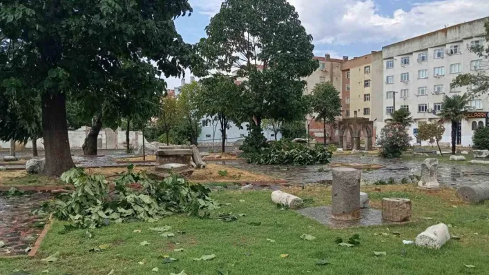 Tekirdağ'da fırtınada çatılar uçtu, ağaçlar devrildi