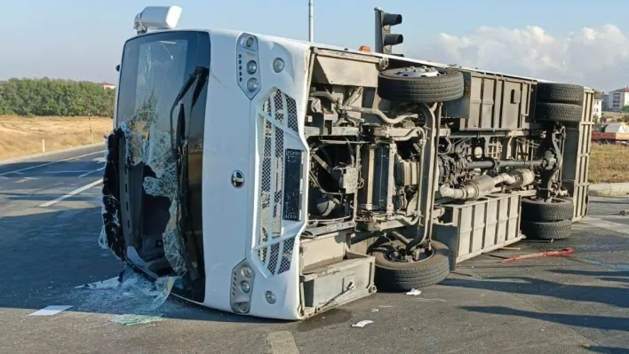 Tekirdağ'da işçi servisi kazası: 11 yaralı