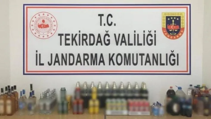Tekirdağ'da jandarmadan kaçak içki operasyonu