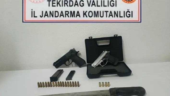 Tekirdağ'da jandarmadan uyuşturucu ve silah operasyonu