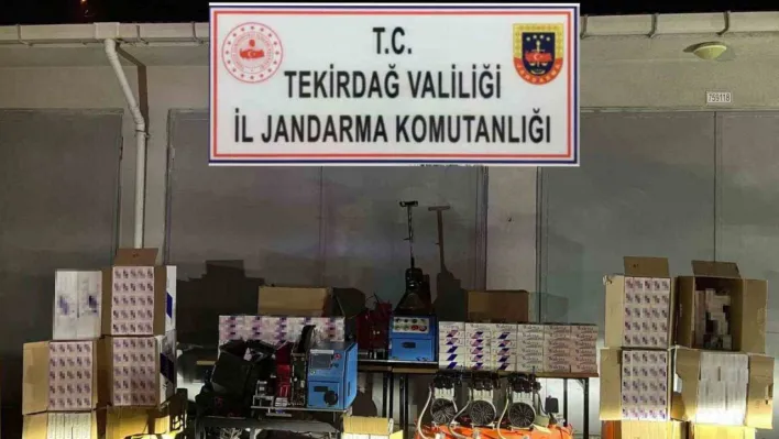 Tekirdağ'da kaçak sigara operasyonu