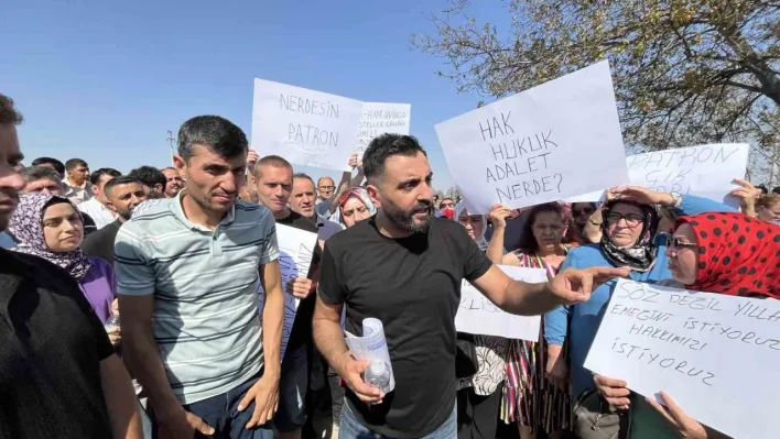 Tekirdağ'da mağdur işçiler fabrika kapısına dayandı