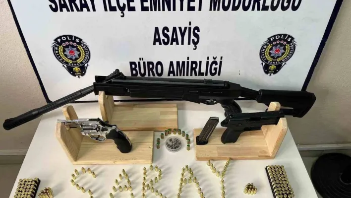 Tekirdağ'da ruhsatsız silahlar ele geçirildi