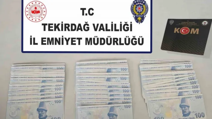 Tekirdağ'da sahte para operasyonu: 23 bin TL sahte para ele geçirildi