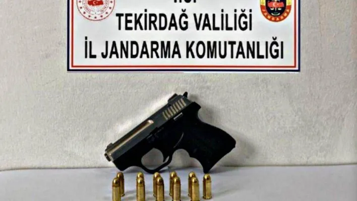 Tekirdağ'da tabancalar ele geçirildi