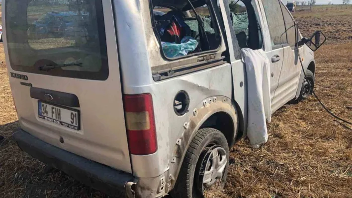 Tekirdağ'da takla atan araç tarlaya düştü: 1 yaralı