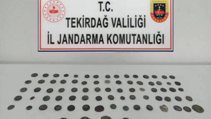 Tekirdağ'da tarihi eser niteliği taşıyan 79 adet sikke ele geçirildi