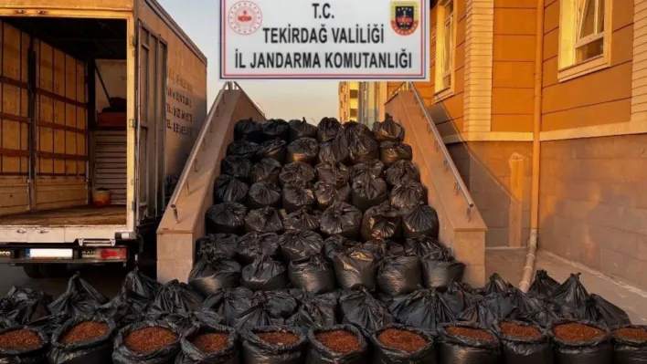 Tekirdağ'da tonlarca tütün ele geçirildi