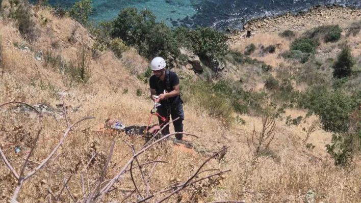 Tekirdağ'da uçurumdan düşen yaralı genç bulundu