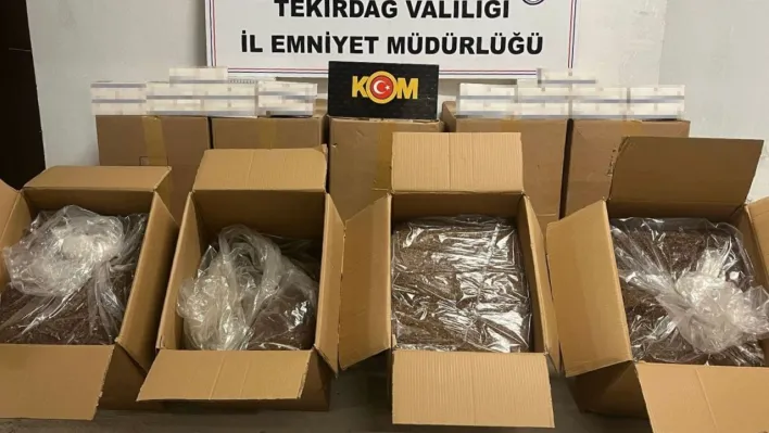 Tekirdağ'da yarım ton tütün ve binlerce makaron ele geçirildi