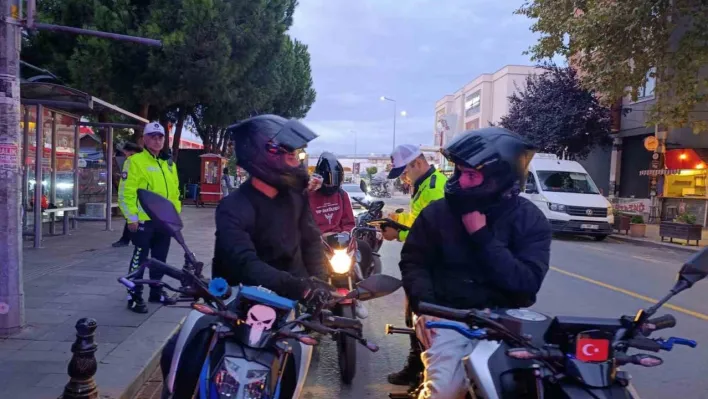 Tekirdağ Polisi gürültü kirliliğine geçit vermedi: Abart egzoz kullanan sürücülere ceza yağdı