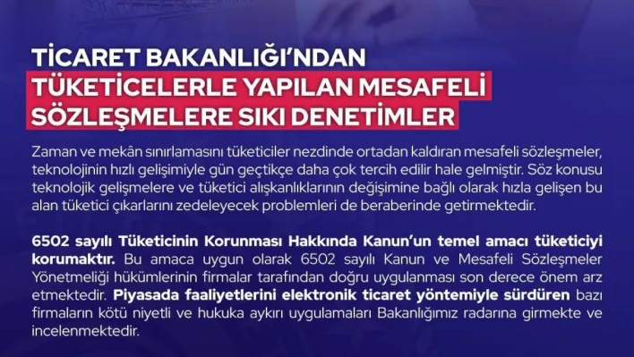 Ticaret Bakanlığınca e-ticaret sektöründeki 58 firmaya 86,2 milyon lira ceza kesildi