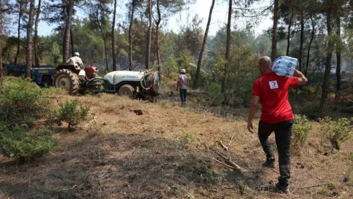 Türk Kızılay'dan orman yangını olan bölgelere yardım