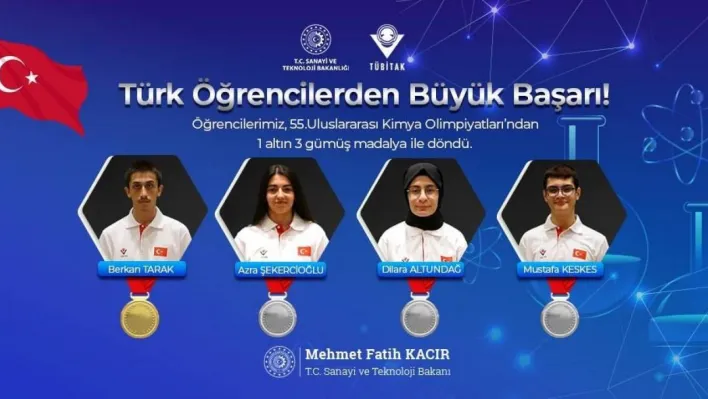 Türk öğrenciler iki büyük olimpiyattan madalyalarla döndü