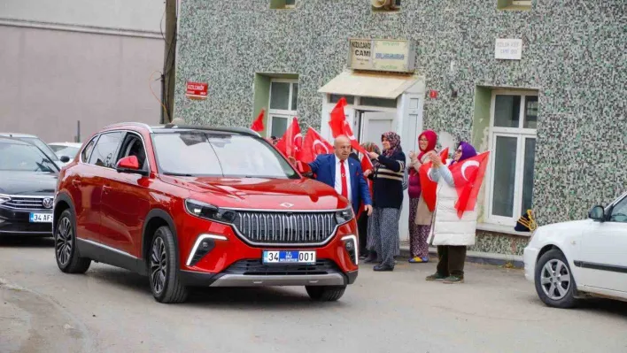 Türkiye'nin yerli otomobili Togg Şile'yi fethetti