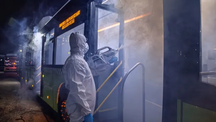 UlaşımPark otobüslerinde hijyen çalışmaları