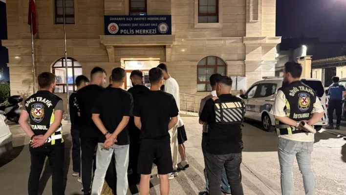 Ümraniye'de konvoy yapan 9 sürücüye 165 bin 795 TL para cezası kesildi