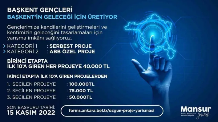 Üniversite öğrencileri ve genç girişimciler için 'Özgün Proje Yarışması'